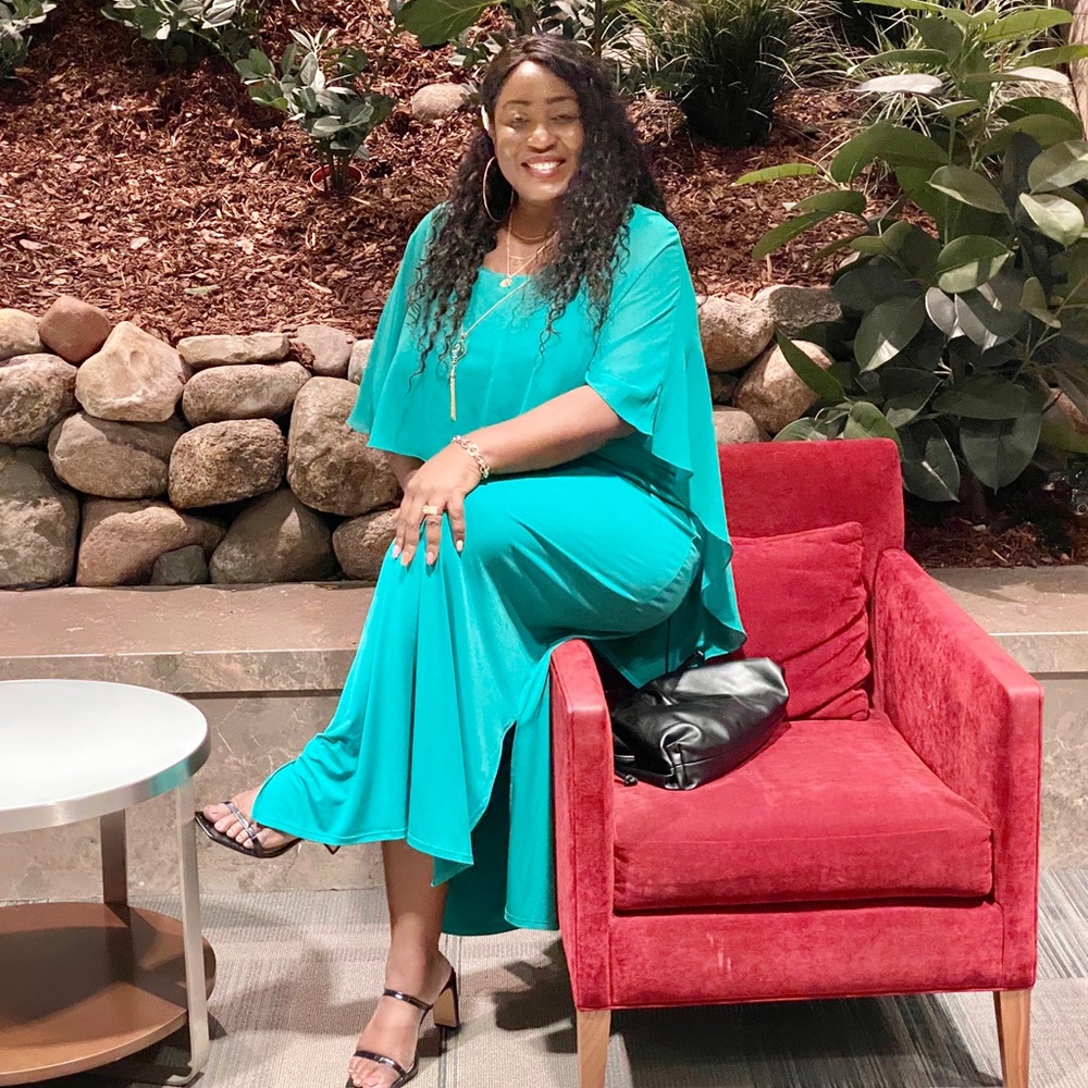 Green maxi cape maxi dress